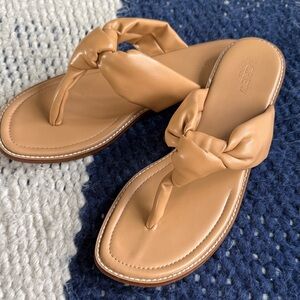 J. Crew Factory Tan Knotted Sandals